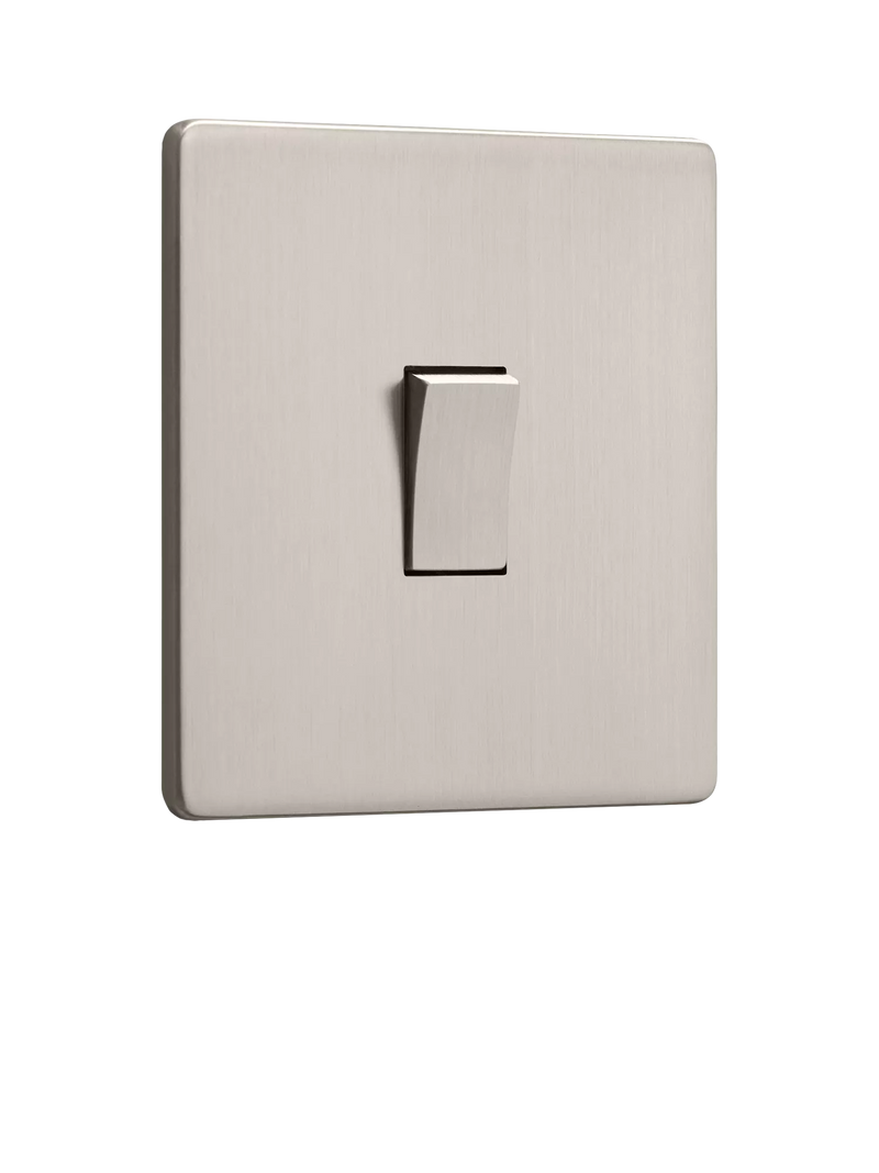 Dowsing & Reynolds Soft Silver Single Rocker Light Switch