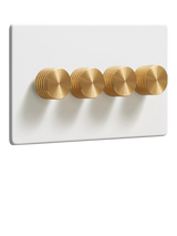 John Lewis Dowsing & Reynolds Soft White Quadruple Dimmer Switch- Buy online at McGrocer