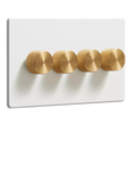 Dowsing & Reynolds soft white quadruple dimmer switch - British product