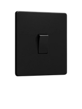 John Lewis Dowsing & Reynolds Matt Black Single Rocker Switch- Buy online at McGrocer