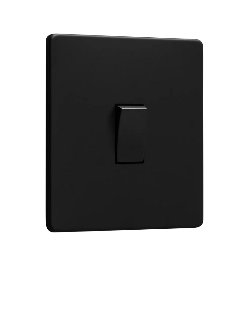 Dowsing & Reynolds matt black rocker switch, imported from the UK