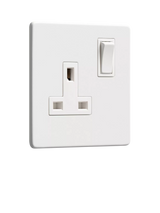 John Lewis Dowsing & Reynolds Off White Single Plug Socket with White Insert- Buy online at McGrocer