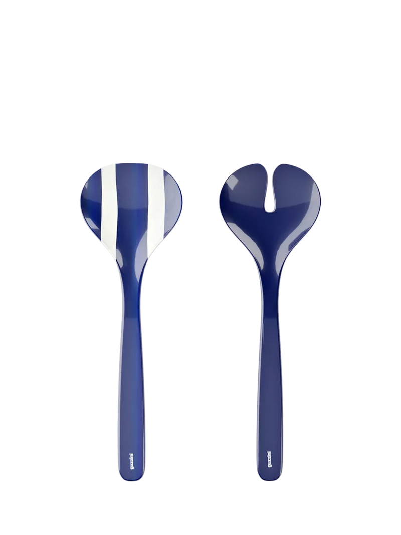 Guzzini Riviera salad servers blue set of 2 - British product