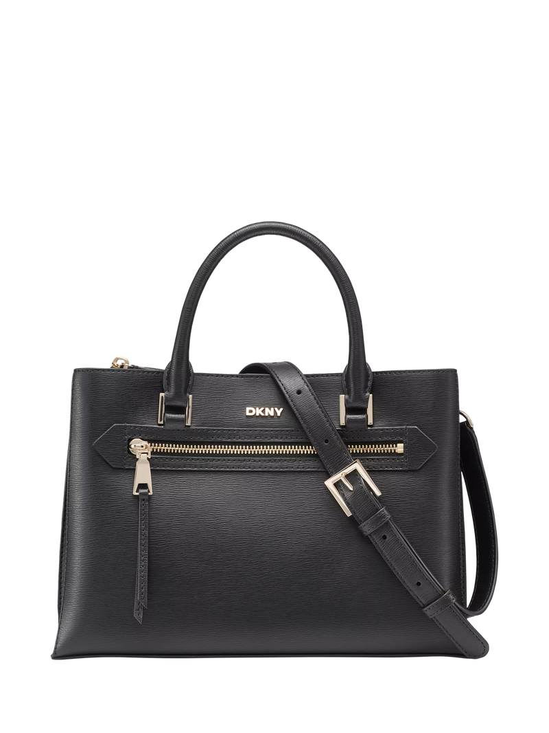 DKNY Bryant satchel crossbody bag in black and gold - British product