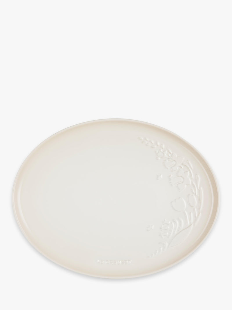 Le Creuset stoneware Jardin oval serving platter 36cm (British brand)