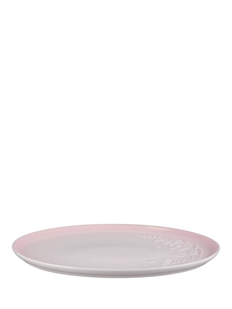 Le Creuset Stoneware Jardin Oval Serving Platter, 36cm, Shell Pink