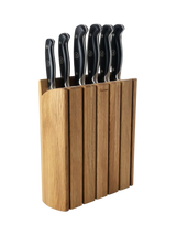 John Lewis Robert Welch Professional Book Oak Wood Knife Block and 6 Kitchen Knives- Buy online at McGrocer