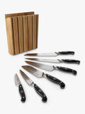 Robert Welch Professional Book Oak knife block with 6 knives - British product