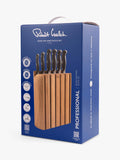 Robert Welch Professional Book Oak knife block with 6 knives - British product