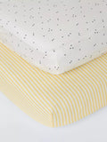 John Lewis cot sheets pack of two spot and stripe (British brand)