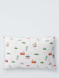John Lewis animal transport reversible cotbed duvet cover set 120x140cm, imported from the UK