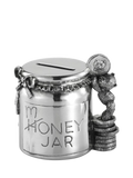 Royal Selangor pewter teddy money box in wooden gift box, imported from the UK