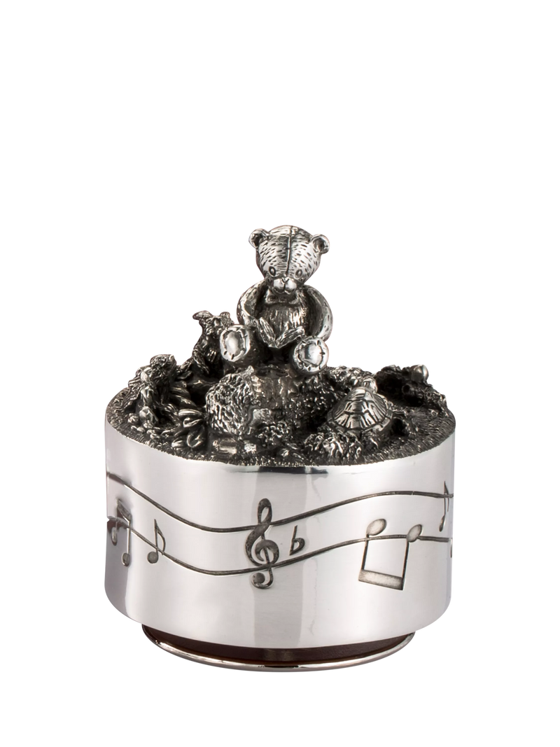 Royal Selangor pewter Woodland Friends music box, imported from the UK