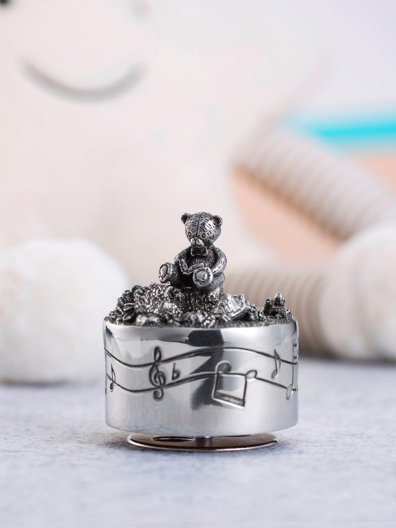 Royal Selangor pewter Woodland Friends music box, imported from the UK