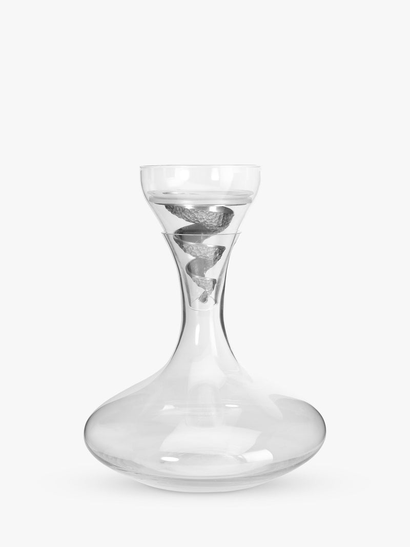 Royal Selangor Helix pewter wine funnel with sieve, imported from the UK