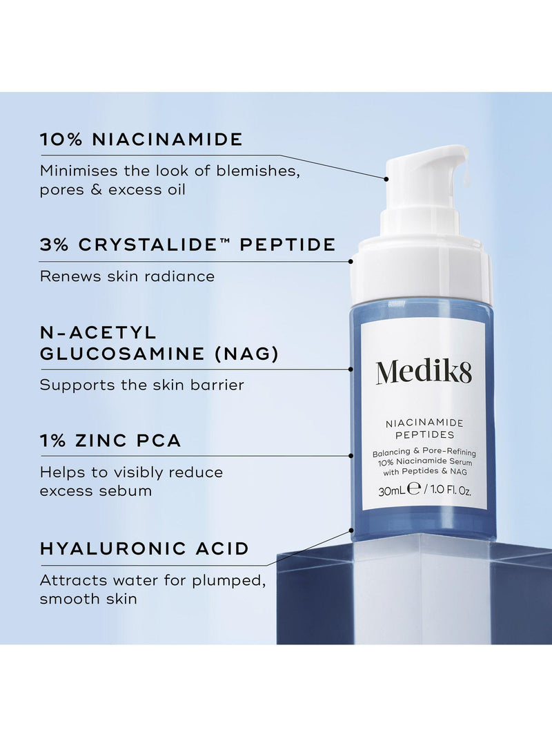 Medik8 Niacinamide Peptides serum 30ml, imported from the UK