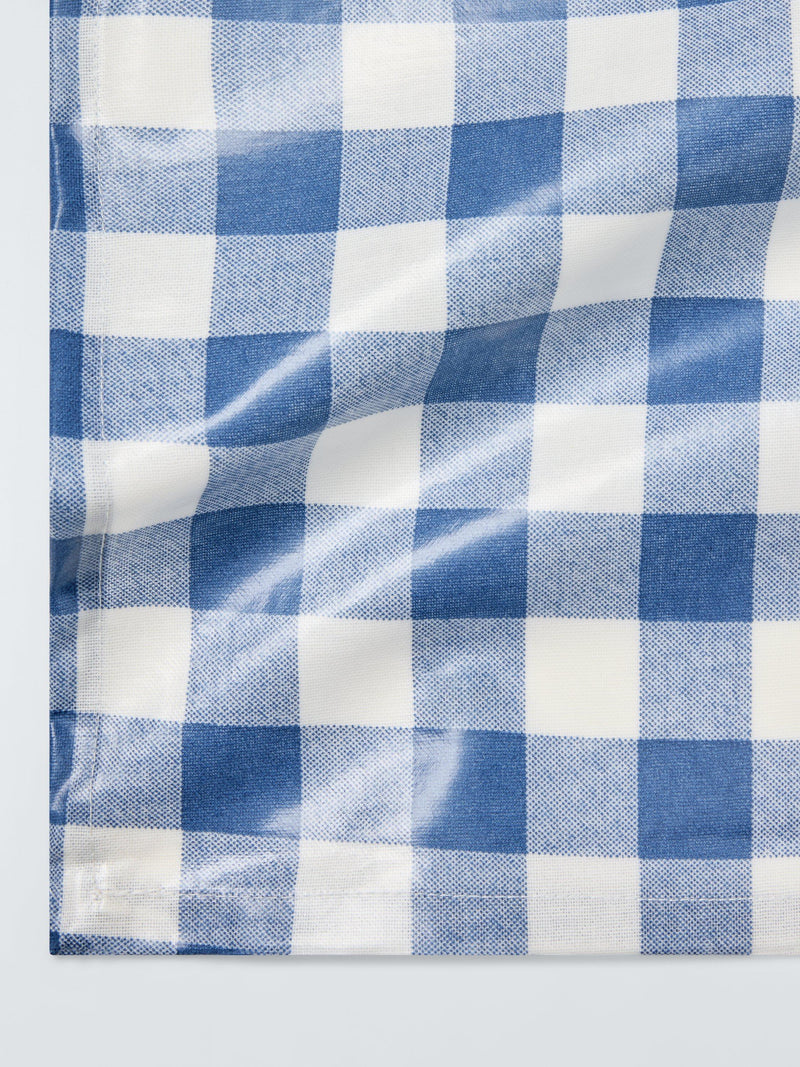 John Lewis blue gingham PVC tablecloth 180x140cm, UK version