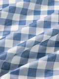John Lewis blue gingham PVC tablecloth 180x140cm, UK version