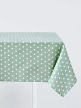 John Lewis John Lewis Wipe Clean PVC Spot Print Tablecloth, 180 x 140cm, Green- Buy online at McGrocer