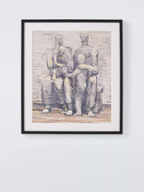 John Lewis John Lewis Henry Moore 'Family Group' Framed Print, Multi, 62 x 54.5cm- Buy online at McGrocer