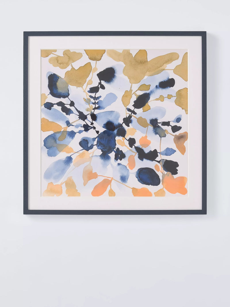 John Lewis 'Indigo Rock 5' framed print Jen G 62x62cm, UK version