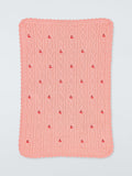 John Lewis Wander cherry cable knit baby blanket pink 70x100cm - British product
