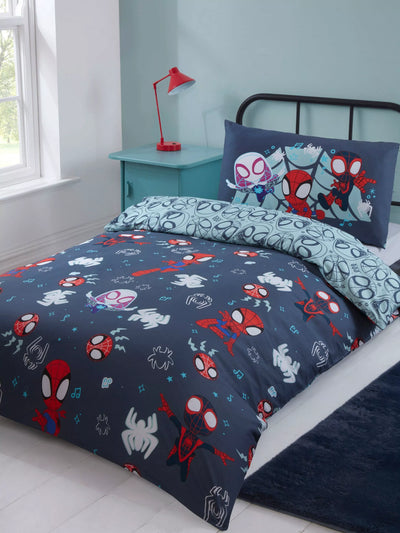 John Lewis Spidey And His Amazing Friends Reversible Duvet Cover and Pillowcase Set Single- Buy online at McGrocer