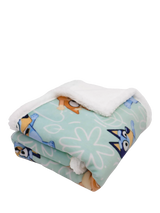 John Lewis Bluey Sherpa Blanket Throw 150 x 100cm- Buy online at McGrocer