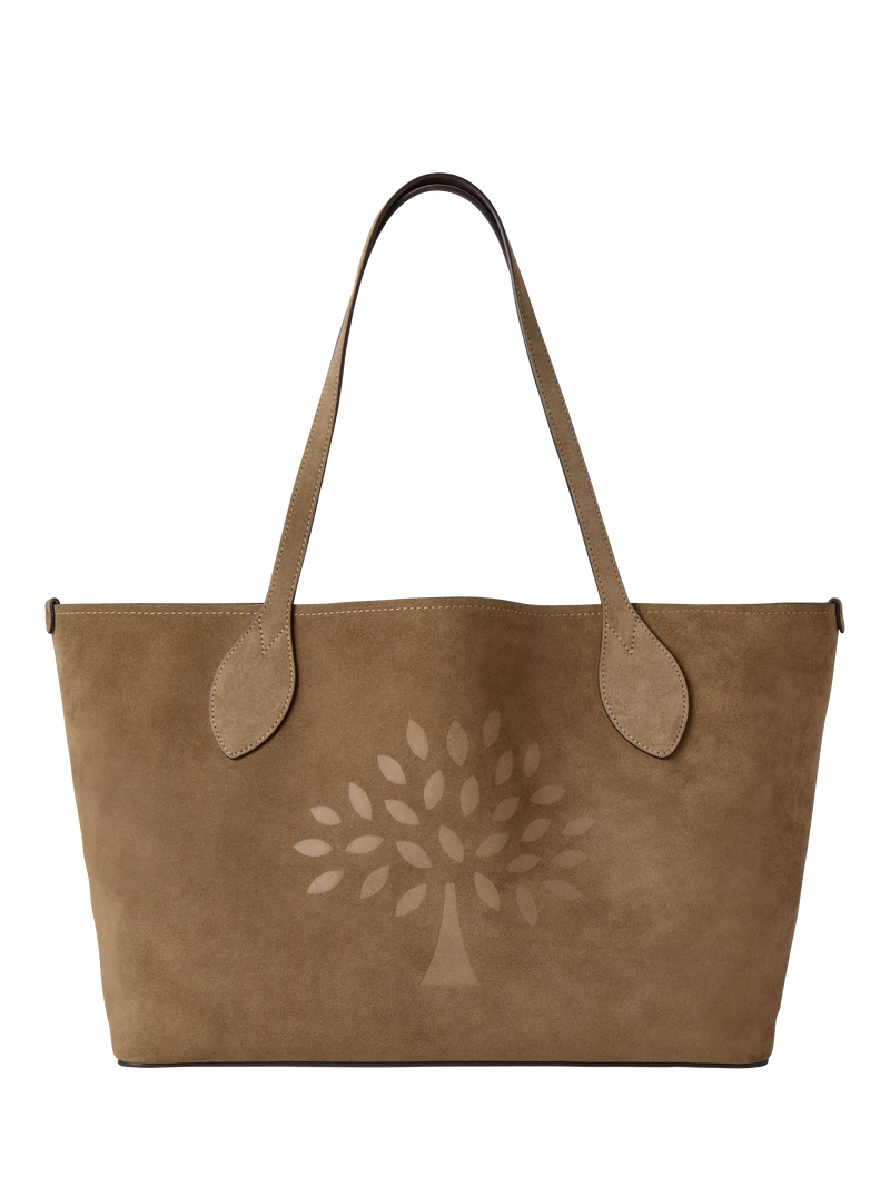 Mulberry Suede Tree Tote Bag