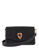 John Lewis Aspinal of London Eliza Velvet Clutch Bag, Black- Buy online at McGrocer