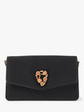 Aspinal of London Eliza velvet clutch bag black - British product