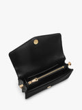 Aspinal of London Eliza velvet clutch bag black - British product