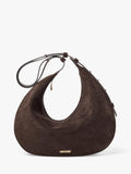 Aspinal of London large crescent suede bag, UK version