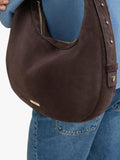 Aspinal of London large crescent suede bag, UK version