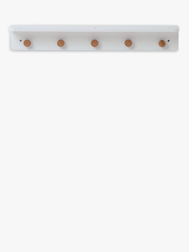 Obaby nursery wall shelf with hooks white (British brand)