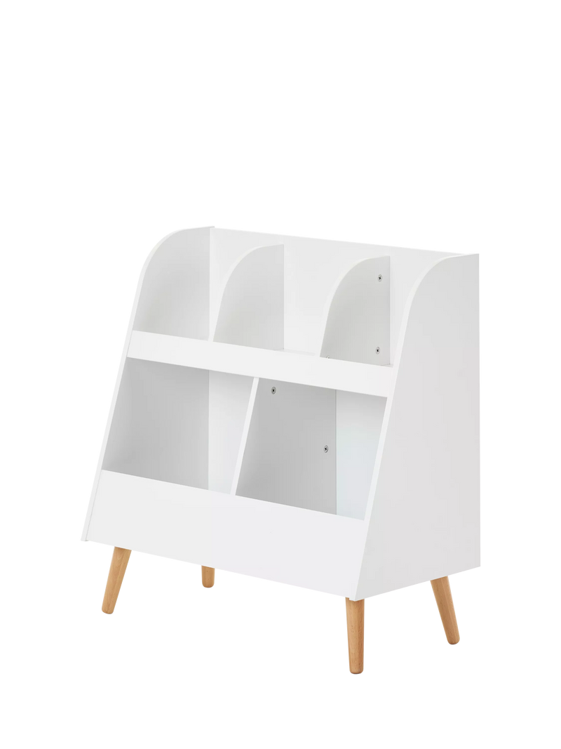 Obaby Maya nursery toy storage white and natural, UK version