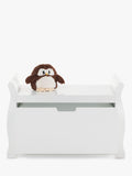 Obaby Stamford white toy box with 46-litre capacity - British product