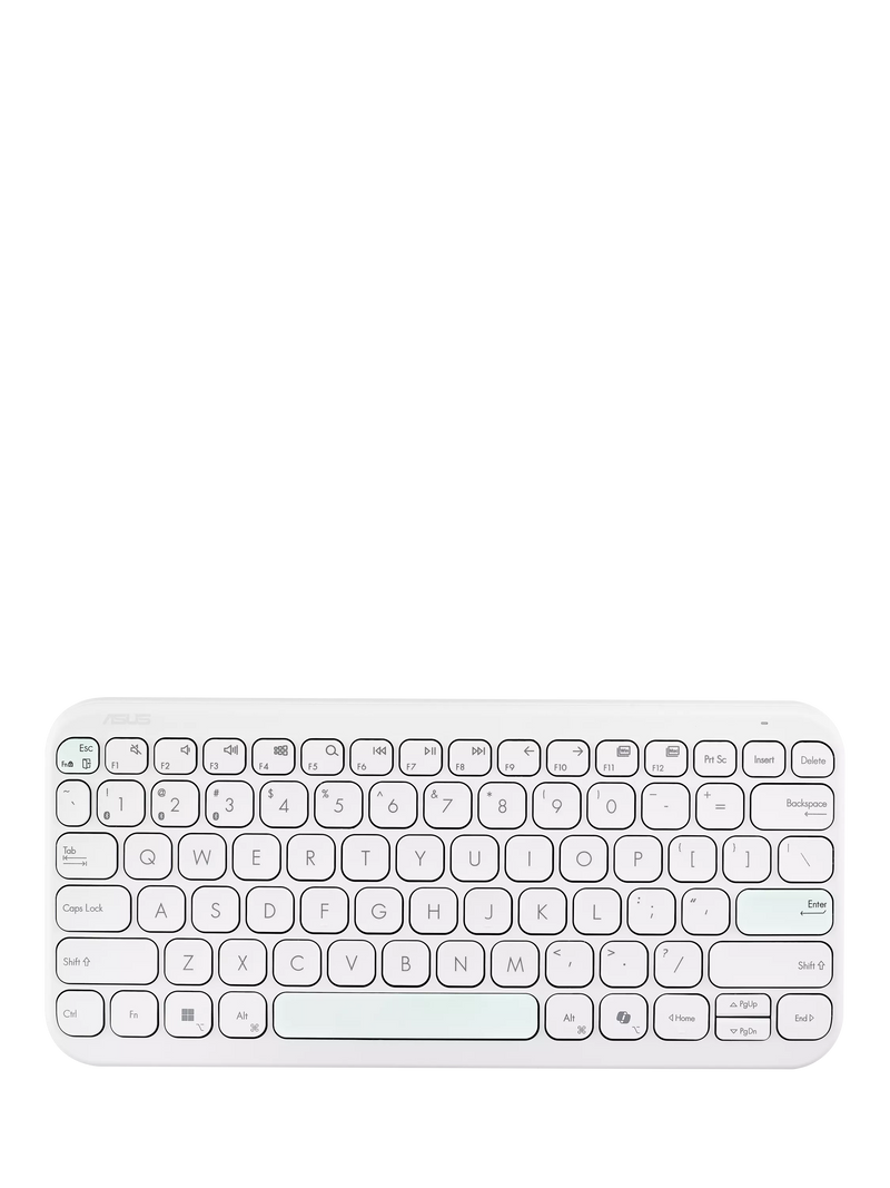 ASUS KW100 Marshmallow Compact Wireless Keyboard, White