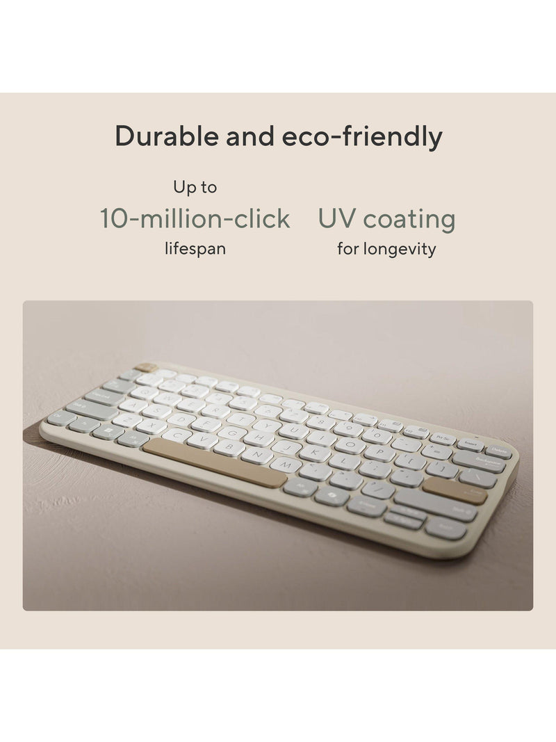 ASUS KW100 Marshmallow compact wireless keyboard white - British product
