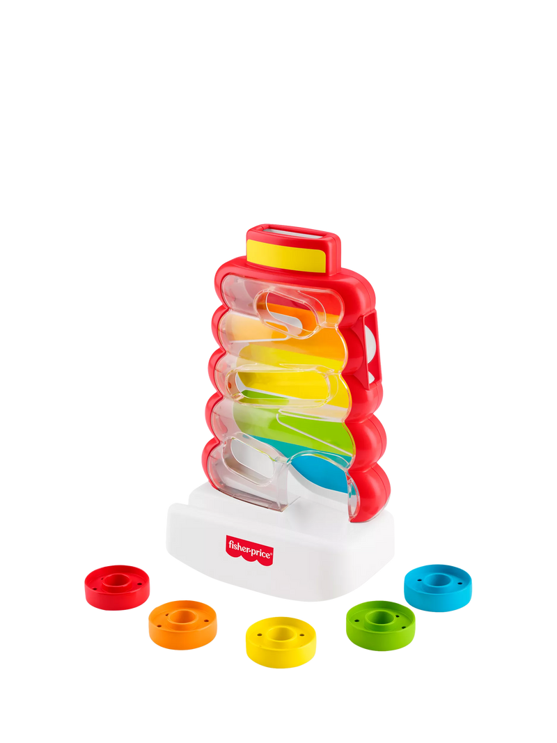 Fisher-Price Drop Through Rock-A-Stack baby ring stacker toy, imported from the UK