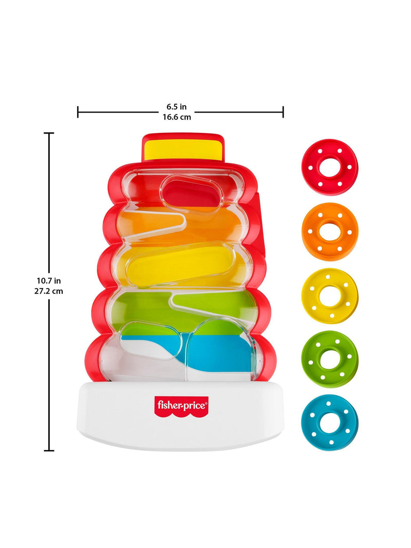 Fisher-Price Drop Through Rock-A-Stack baby ring stacker toy, imported from the UK