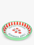 Talking Tables Bon Appetit tomato round tin tray, UK version