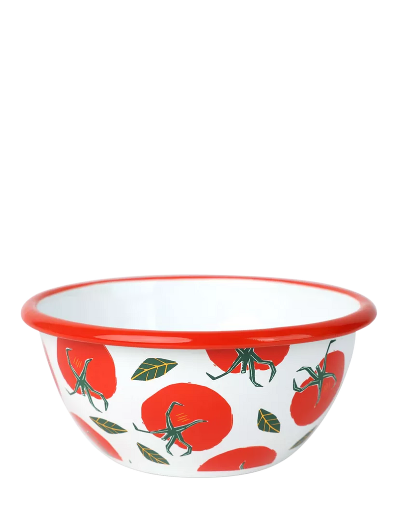 Talking Tables tomato enamel bowl 13cm, UK version