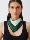 John Lewis silk square scarf green multi, imported from the UK