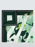John Lewis silk square scarf green multi, imported from the UK