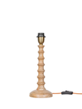 nkuku Avisa mango wood spiral table lamp imported from the UK
