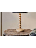 nkuku Avisa mango wood spiral table lamp imported from the UK