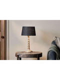 nkuku Avisa mango wood spiral table lamp imported from the UK