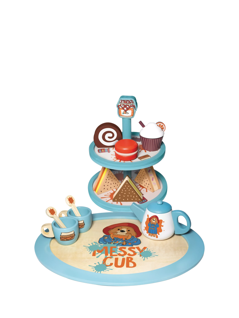 Paddington Bear wooden tea party play set - British product