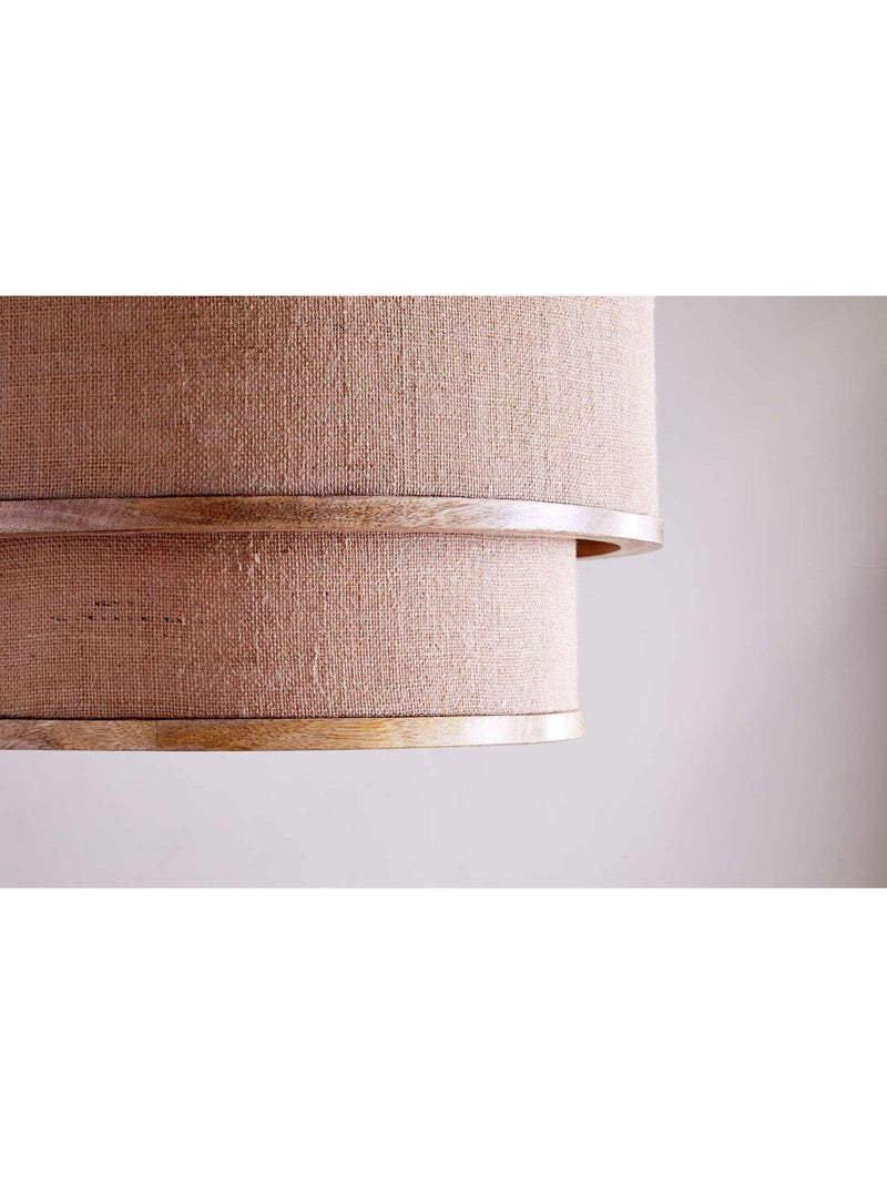 nkuku Darat mango wood and jute ceiling light natural, British brand